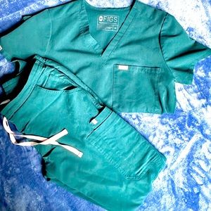 Figs Scrub Set Caribbean Blue